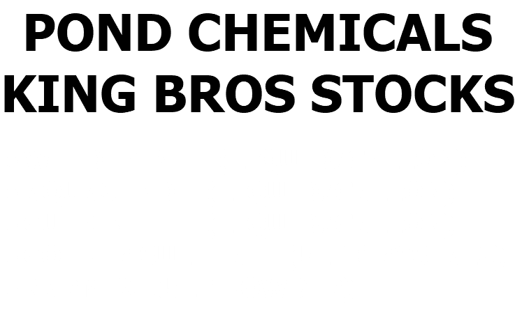 POND CHEMICALS KING BROS STOCKS WEEDTRINE (LIQUID/GALLON) AQUASHADE (LIQUID/GALLON) CUTRINE (LIQUID/GALLON) COPPER SULPHATE (5LB CRYSTALS) KARMEX (5LB POWDER)